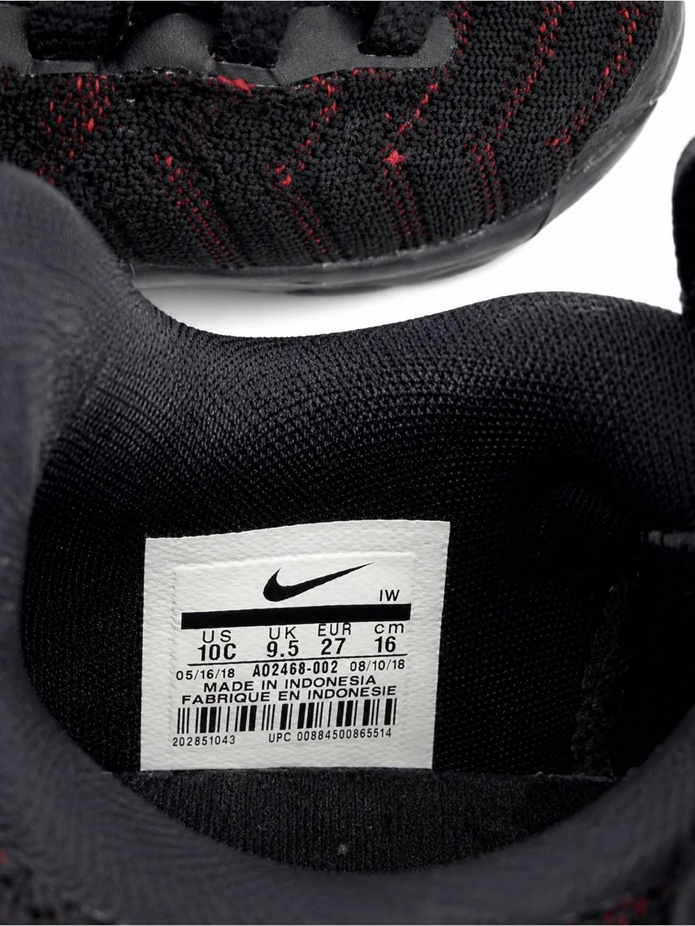 Nike LeBron Soldier XI Kids Slip-On Basketball Sneakers Black/Red US 10